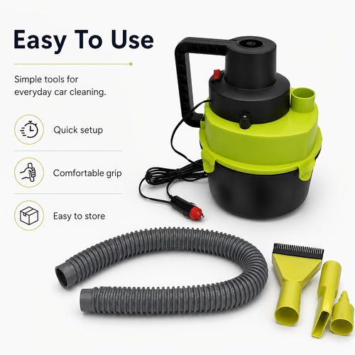 Handheld Car Vacuum Cleaner – 12V Wet & Dry