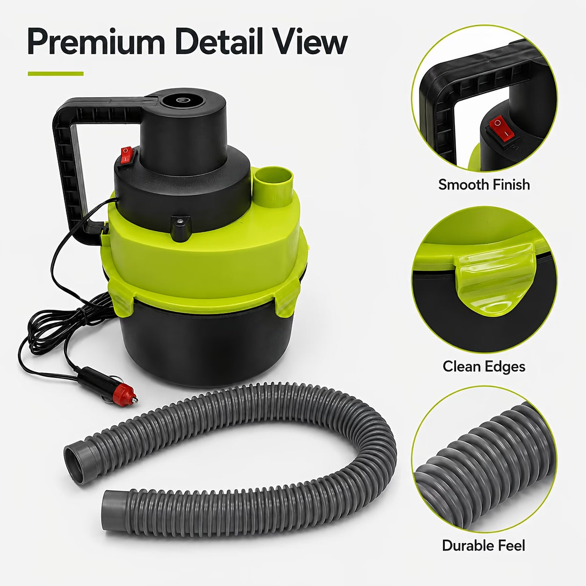 Handheld Car Vacuum Cleaner – 12V Wet & Dry