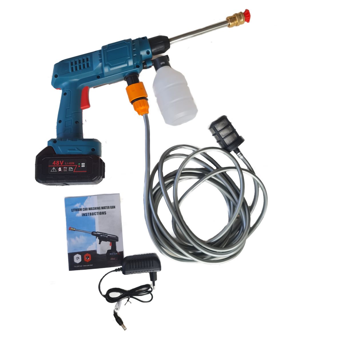 48V Cordless High-Pressure Power Washer: Versatile Cleaning Tool Gun