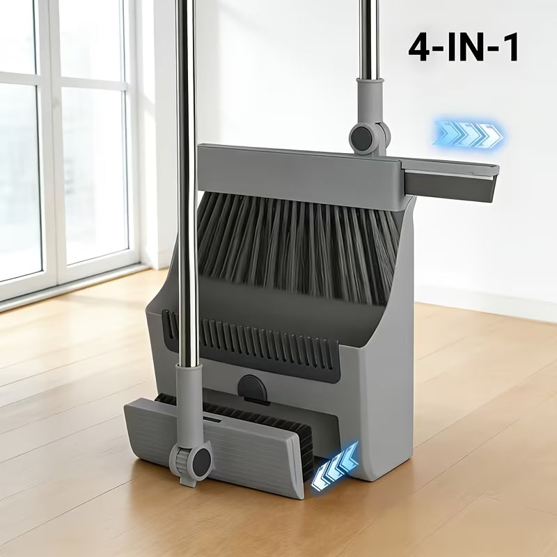 The Four-in-One Broom And Dustpan Set