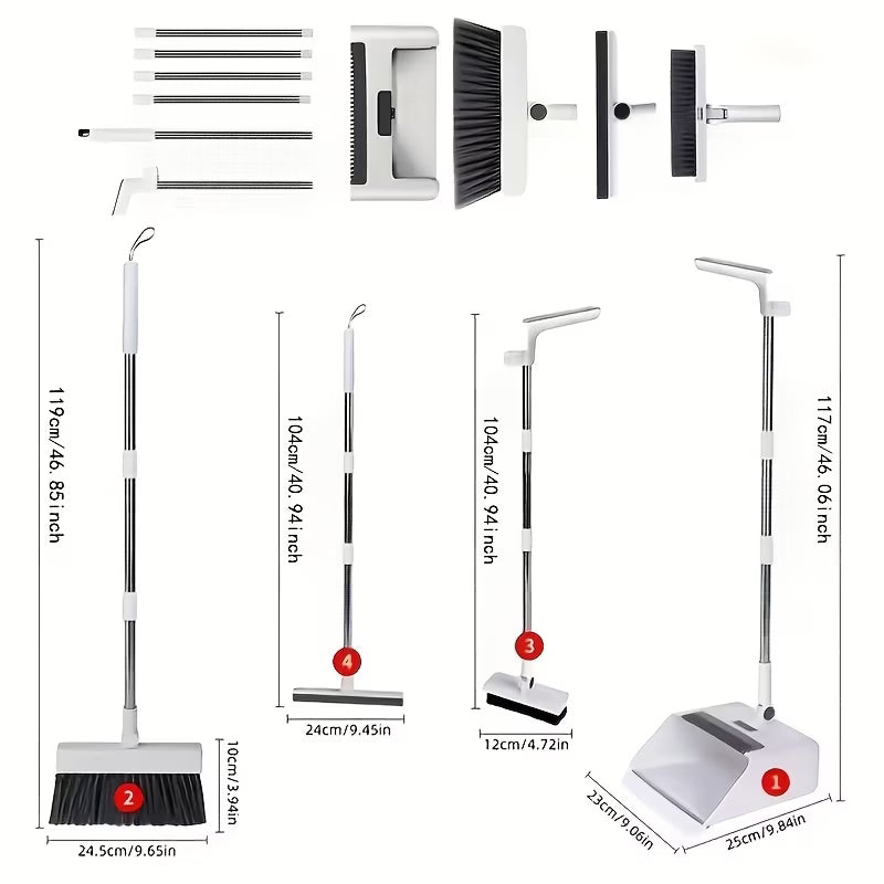 The Four-in-One Broom And Dustpan Set